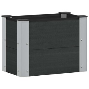 vidaXL Jardini&egrave;re sur&eacute;lev&eacute;e Noir 50 x 30 x 36 cm WPC et Aluminium