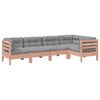 vidaXL Salon de jardin 5 pcs et coussins bois massif sapin de douglas