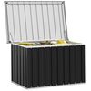 vidaXL Boîte de rangement de jardin Anthracite 109x67x65 cm
