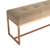 vidaXL Banc Beige 110x36x45 cm Velours
