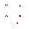 vidaXL Renne de No&euml;l avec tra&icirc;neau 5 pc 230 LED Blanc froid