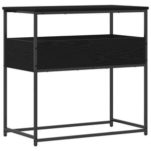 vidaXL Table console Ch&ecirc;ne noir 75 x 40 x 75 cm Bois d'ing&eacute;nierie