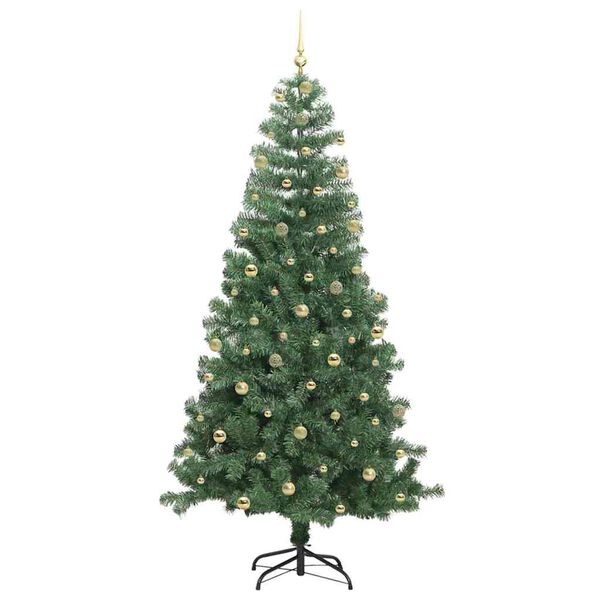 vidaXL Sapin de No&euml;l avec 300 LED avec support Vert 240 cm PVC