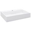 vidaXL Lavabo 60x38x11 cm Fonte min&eacute;rale/marbre Blanc