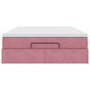 VidaXL Cadre de lit ottoman avec matelas rose 140x200 cm velours