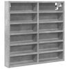 vidaXL Armoire &agrave; vitrine gris b&eacute;ton 60x8,5x58 cm bois d'ing&eacute;nierie