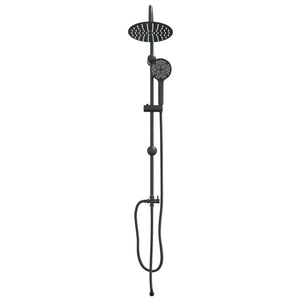vidaXL Syst&egrave;me de Douche Noir 47 x 20 x 95 cm Acier inoxydable