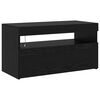 vidaXL Meuble TV 2 pcs Ch&ecirc;ne noir 215 x 36,5 x 40 cm Bois d'ing&eacute;nierie
