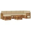 vidaXL Ensemble de canap&eacute;s d'ext&eacute;rieur 7 pc Naturel