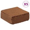vidaXL Blocs de noix de coco 5 pcs 5 kg chacun 25 kg au total