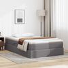 vidaXL Lit avec rangement et matelas Gris 120 x 190 cm Simili cuir