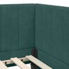 vidaXL Cadre de lit d'angle Vert foncé 90 cm x 190 cm Velours