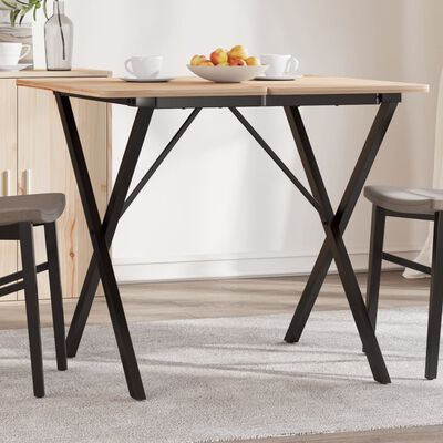 vidaXL Pieds de table à manger cadre en X 70x70x73 cm fonte