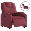 vidaXL Fauteuil inclinable &eacute;lectrique Rouge bordeaux Tissu
