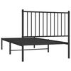 vidaXL Cadre de lit m&eacute;tal sans matelas avec t&ecirc;te de lit noir 90x190 cm