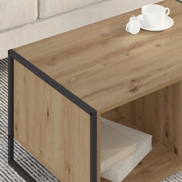 vidaXL Table basse Ch&ecirc;ne artisan 80 x 50 x 40 cm Bois d'ing&eacute;nierie