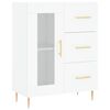 vidaXL Buffet haut Blanc 69,5x34x180 cm Bois d'ing&eacute;nierie