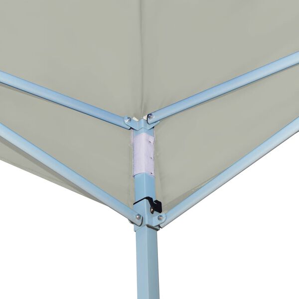 vidaXL Belv&eacute;d&egrave;re pliable avec 4 parois 5x5 m Cr&egrave;me