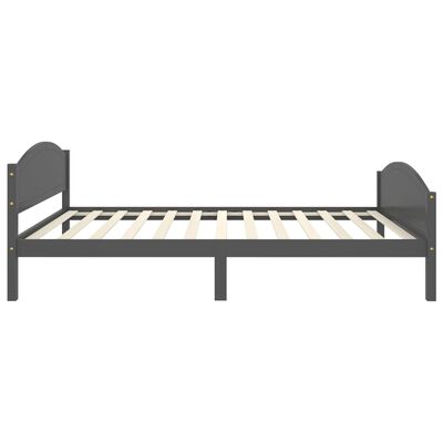 vidaXL Cadre de lit sans matelas gris foncé pin massif 120x200 cm