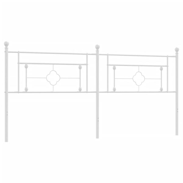 vidaXL T&ecirc;te de lit de remplacement m&eacute;tal blanc 200 cm