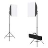 vidaXL Kit de studio photo bo&icirc;tes &agrave; lumi&egrave;re toile de fond r&eacute;flecteur