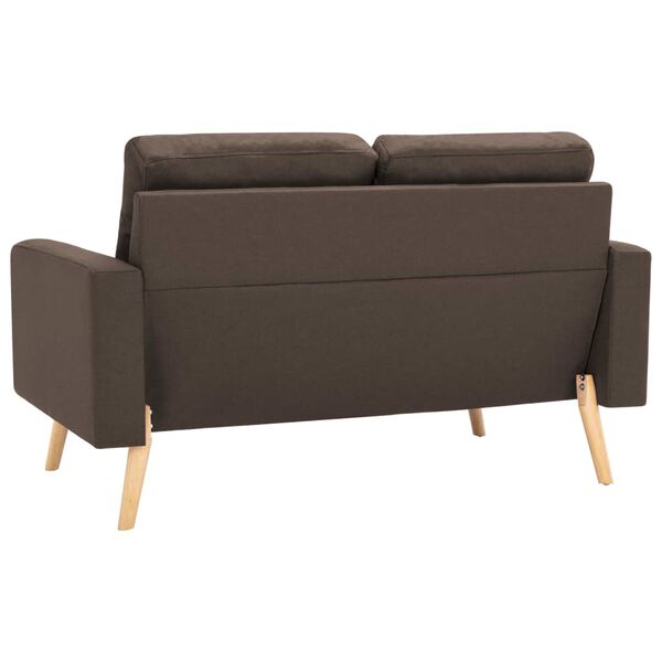 vidaXL Ensemble de canapés 2 pcs Tissu Marron
