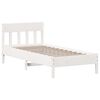 vidaXL Lit biblioth&egrave;que sans matelas blanc 75x190cm bois de pin massif