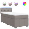 vidaXL Sommier &agrave; lattes de lit avec matelas Taupe 90x200 cm Tissu