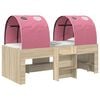vidaXL Lit avec Tunnel 4 pc Sonoma et Rose Bois d'ing&eacute;nierie