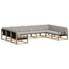 vidaXL Ensemble de canap&eacute;s d'ext&eacute;rieur 9 pc Blanc et gris clair
