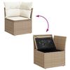 vidaXL Ensemble de canap&eacute; de jardin 9 pcs Beige Poly rotin