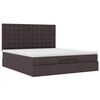 VidaXL Cadre de lit ottoman avec matelas marron foncé 200x200 cm tissu