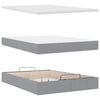 vidaXL Lit ottoman avec matelas gris clair 140x190 cm tissu