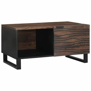 vidaXL Table basse Noyer 80 x 50 x 40 cm Bois d'ing&eacute;nierie