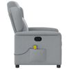 vidaXL Fauteuil de massage inclinable Gris clair Tissu