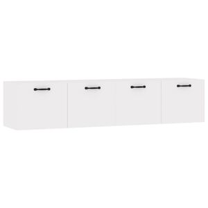 vidaXL Armoires murales 2 pcs Blanc 60x36,5x35 cm Bois d'ing&eacute;nierie