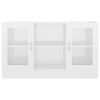 vidaXL Armoire à vitrine Blanc brillant 120x30,5x70 cm Bois ingénierie