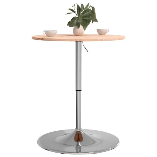 vidaXL Table de bar &Oslash;60x89,5 cm bois massif de h&ecirc;tre