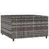 vidaXL Table basse de jardin carr&eacute; gris 50x50x30 cm r&eacute;sine tress&eacute;e