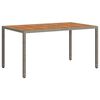 vidaXL Table de jardin 150x90x75 cm R&eacute;sine tress&eacute;e bois d'acacia Gris