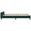 vidaXL Cadre de lit sans matelas vert fonc&eacute; 140x190 cm velours
