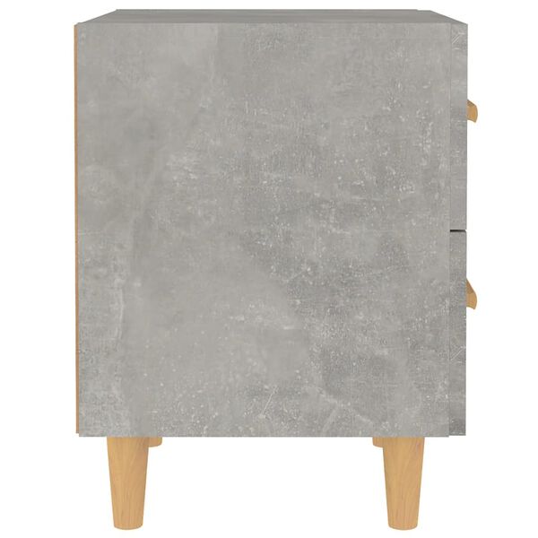 vidaXL Tables de chevet 2 pcs Gris b&eacute;ton 40x35x47,5 cm