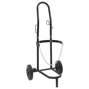vidaXL Chariot &agrave; main Noir et Rouge 49 x 49 x 101 cm Acier