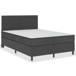 vidaXL Sommier &agrave; lattes de lit Gris fonc&eacute; Tissu 140x200 cm