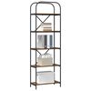 vidaXL &Eacute;tag&egrave;re Ch&ecirc;ne fum&eacute; 60 x 30 x 183 cm Bois d'ing&eacute;nierie