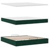 VidaXL Cadre de lit ottoman avec matelas vert foncé 160x200 cm velours