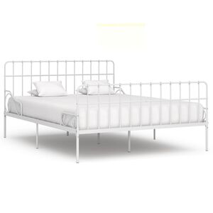 vidaXL Cadre de lit sans matelas avec sommier &agrave; lattes m&eacute;tal 200x200cm