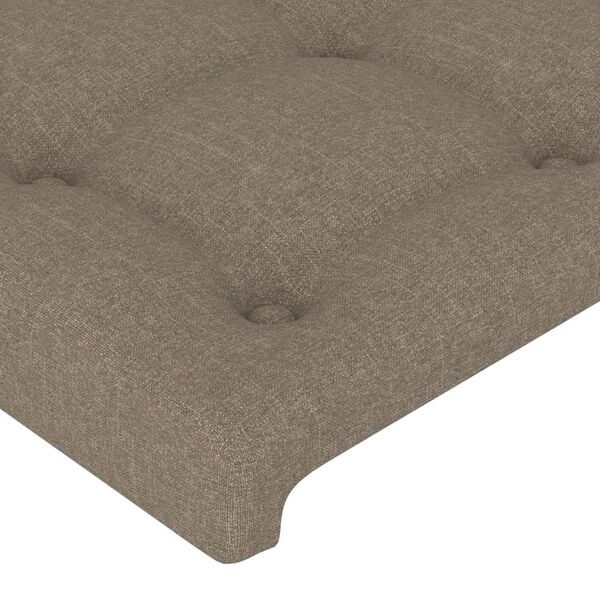vidaXL T&ecirc;tes de lit 2 pcs Taupe 80x5x78/88 cm Tissu