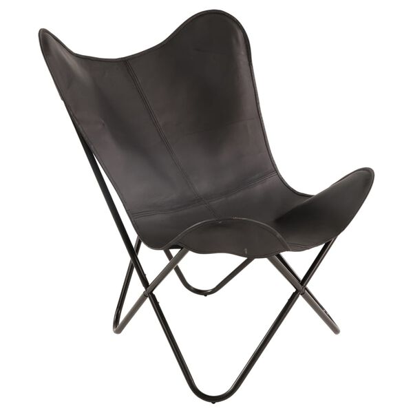 Lesli Living Chaise papillon Buffalo 75x75x87 cm Noir