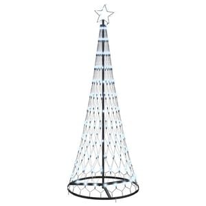 vidaXL Arbre de Noël LED Blanc froid 71 x 71 x 184,5 cm Métal